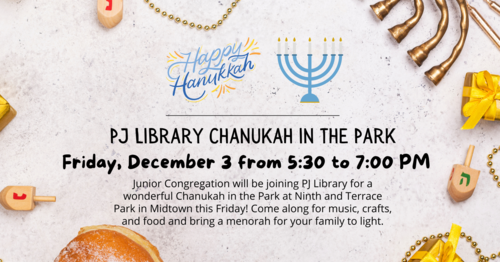 Banner Image for PJ Library Chanukah in the Park with Junior Congregation
